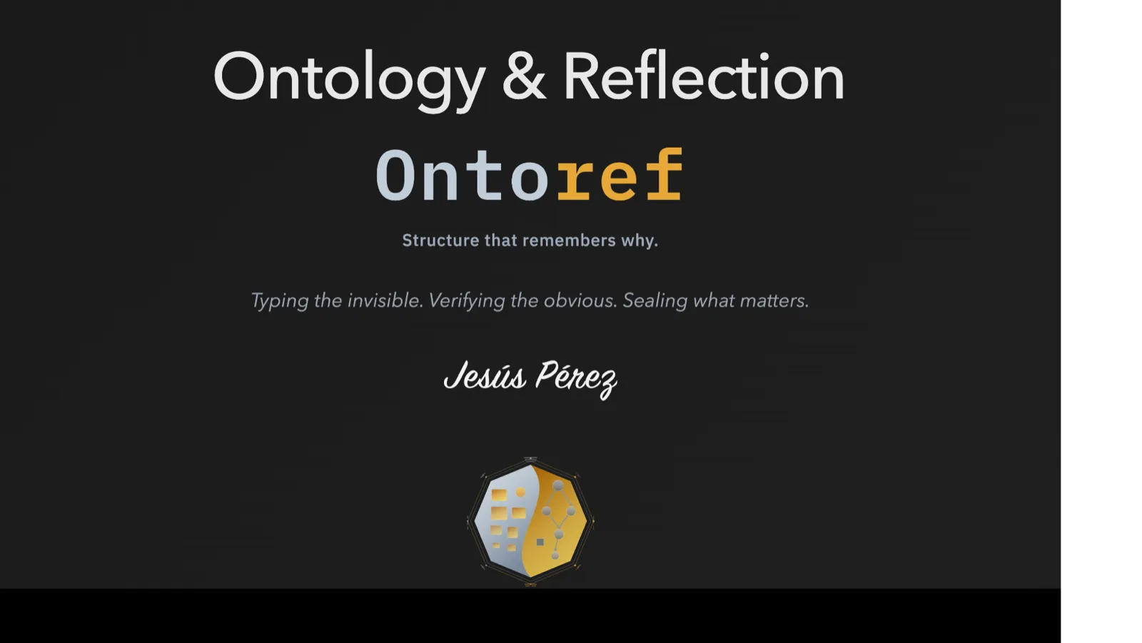 Ontoref: Ontology and Reflection